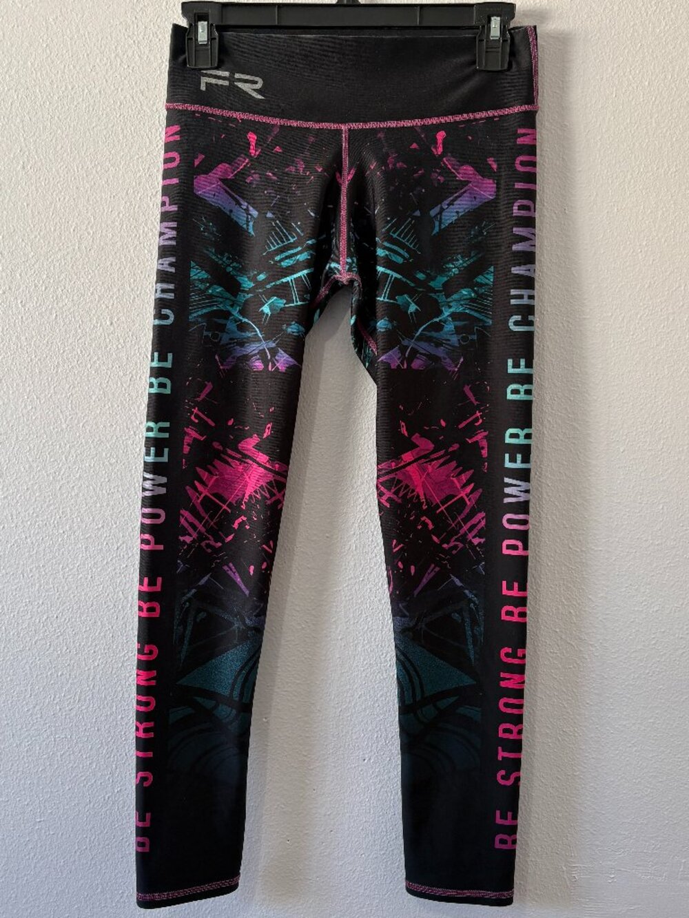 FIBER Colombian Workout Leggings | One Size | Compression Butt Lift | Neon Graph